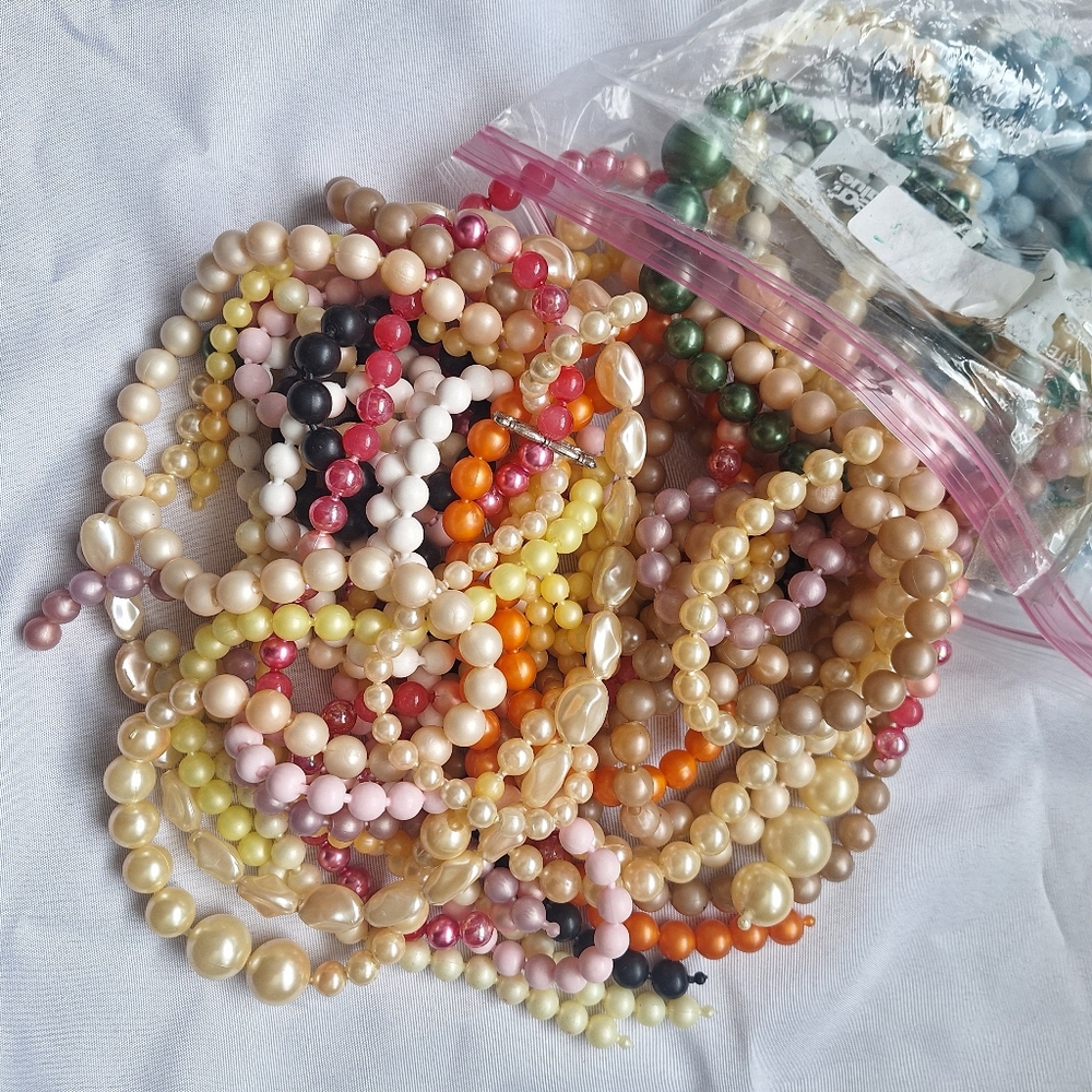 Bulk Pop Beads Plastic Pop It Interchangeable Necklace Bracelet Pearls & Matte